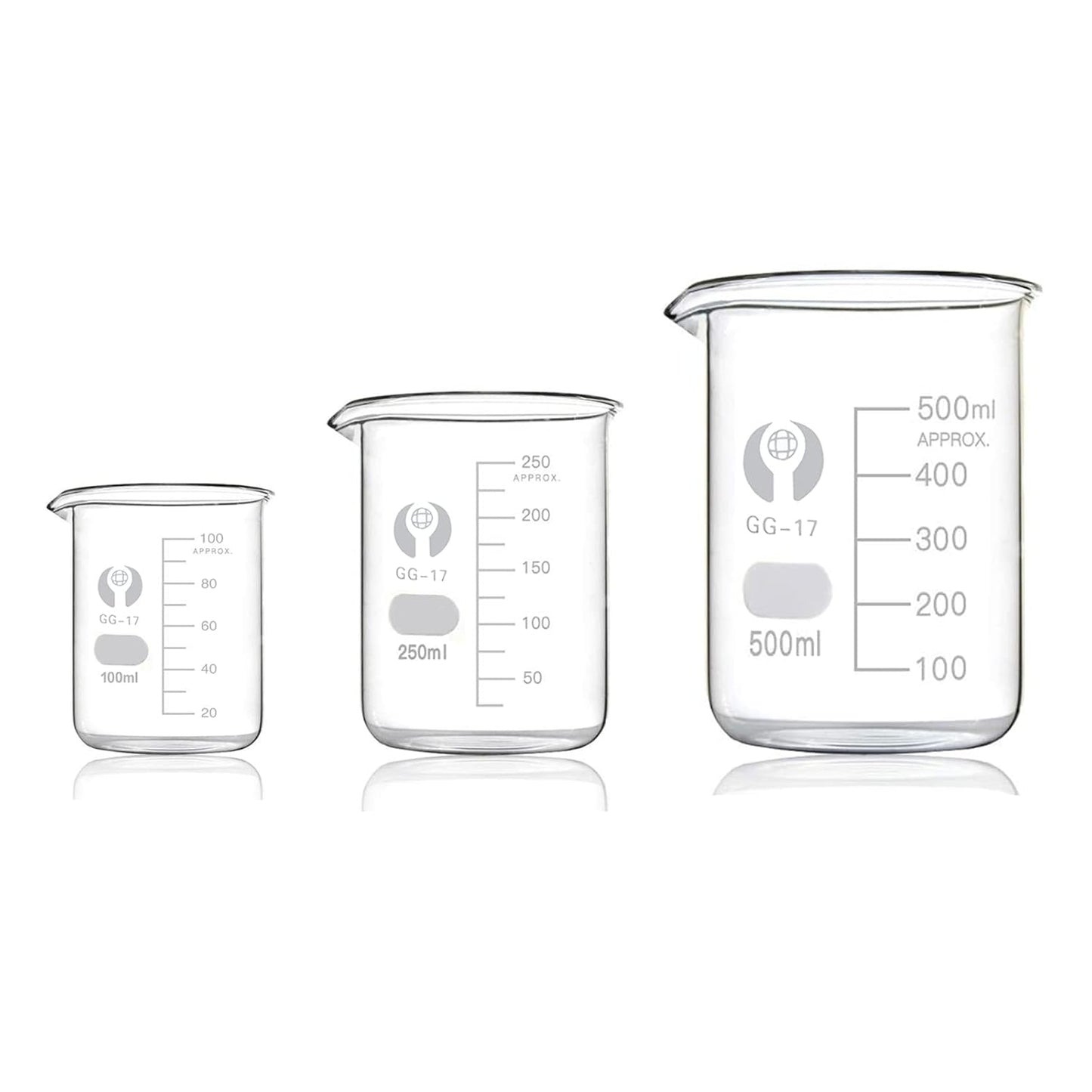 Set pahare de laborator din sticlă borosilicată pentru laborator